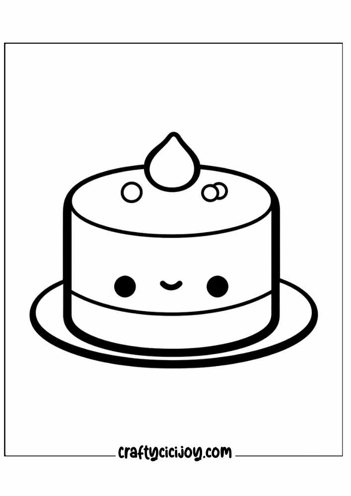 Free Cake Coloring Pages Crafty Cici Joy