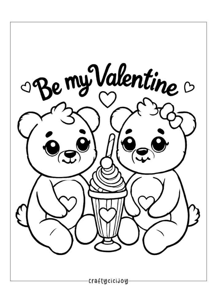 Valentine S Coloring Pages Free Pdf Printables Crafty Cici Joy