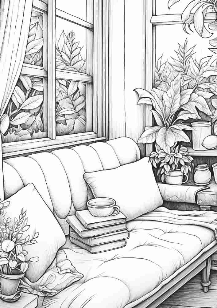 50 Free Fall Interiors Adult Coloring Pages (Printable PDF Digital Download) 41 Fall Coloring Pages For Adults 11