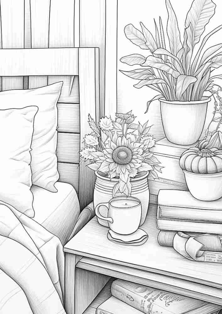 50 Free Fall Interiors Adult Coloring Pages (Printable PDF Digital Download) 37 Fall Coloring Pages For Adults 15