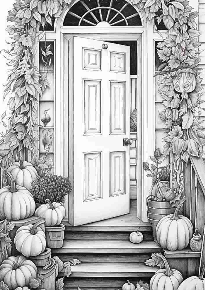 50 Free Fall Interiors Adult Coloring Pages (Printable PDF Digital Download) 27 Fall Coloring Pages For Adults 25