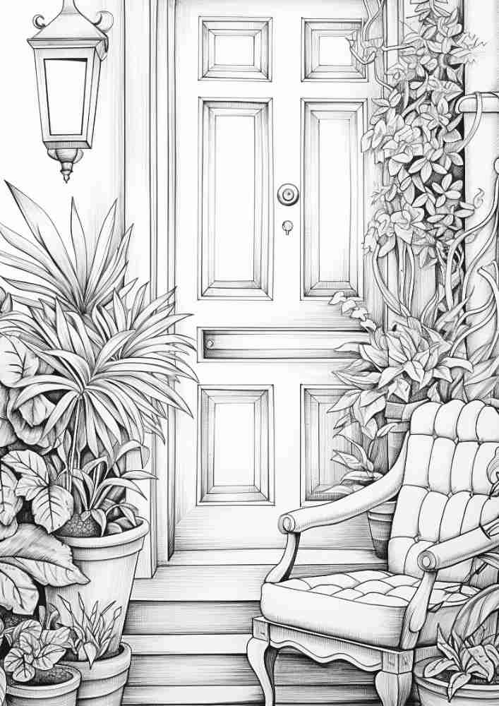 50 Free Fall Interiors Adult Coloring Pages (Printable PDF Digital Download) 25 Fall Coloring Pages For Adults 27