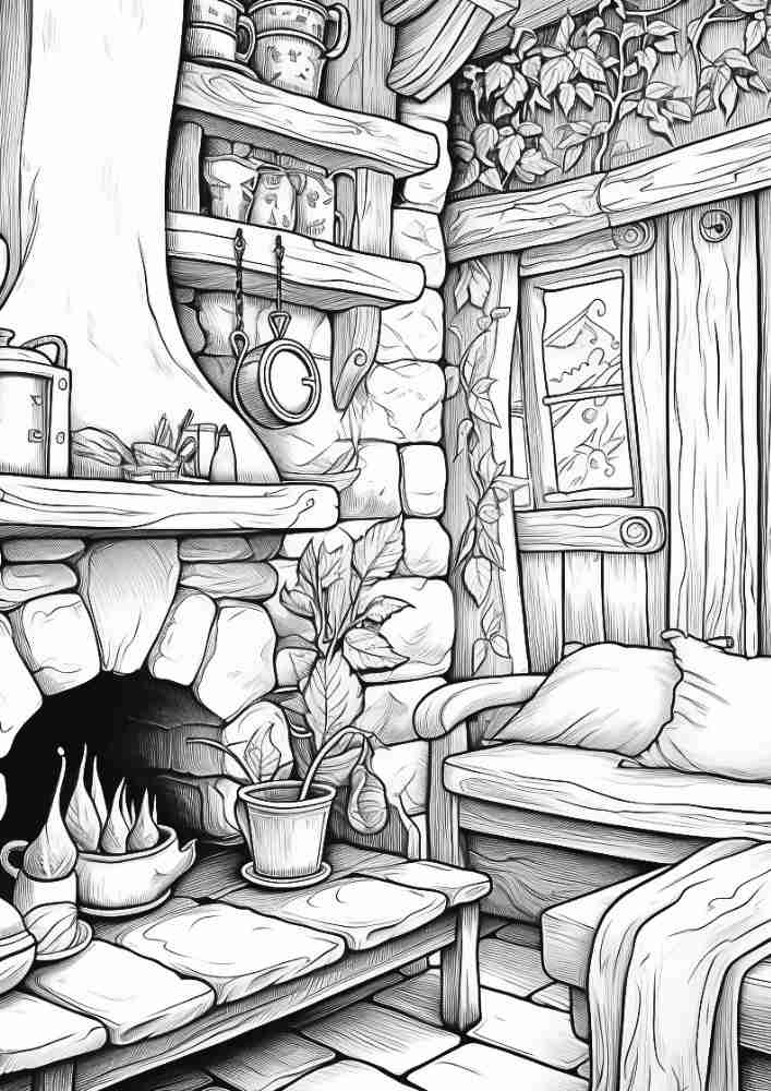 50 Free Fall Interiors Adult Coloring Pages (Printable PDF Digital Download) 23 Fall Coloring Pages For Adults 29