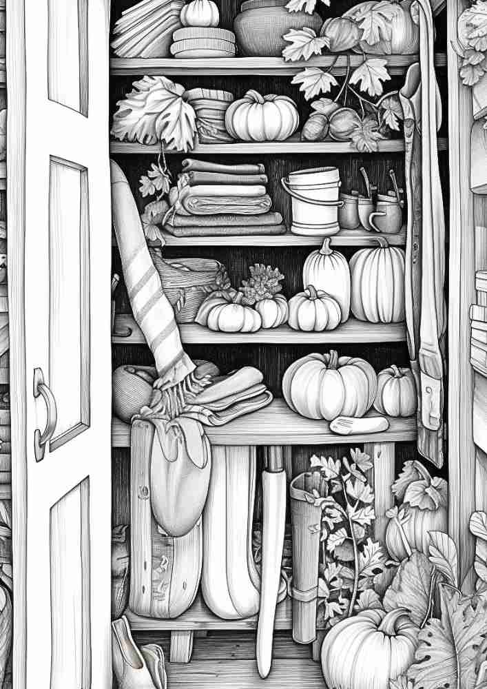 50 Free Fall Interiors Adult Coloring Pages (Printable PDF Digital Download) 18 Fall Coloring Pages For Adults 34