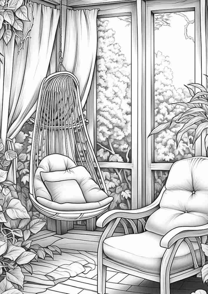 50 Free Fall Interiors Adult Coloring Pages (Printable PDF Digital Download) 17 Fall Coloring Pages For Adults 35