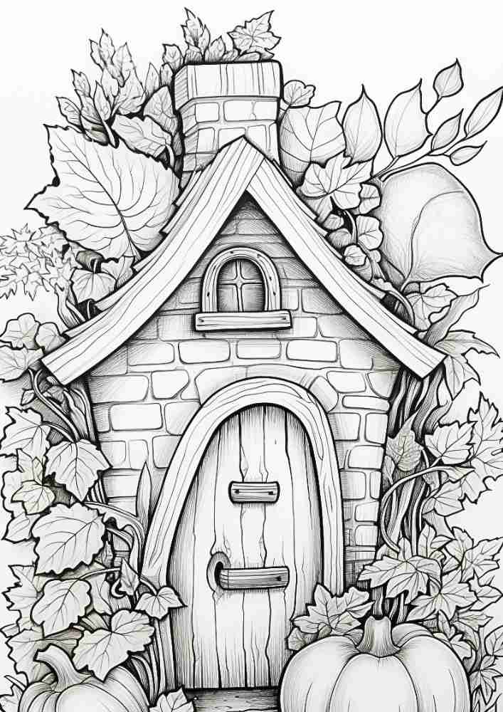 50 Free Fall Interiors Adult Coloring Pages (Printable PDF Digital Download) 6 Fall Coloring Pages For Adults 46