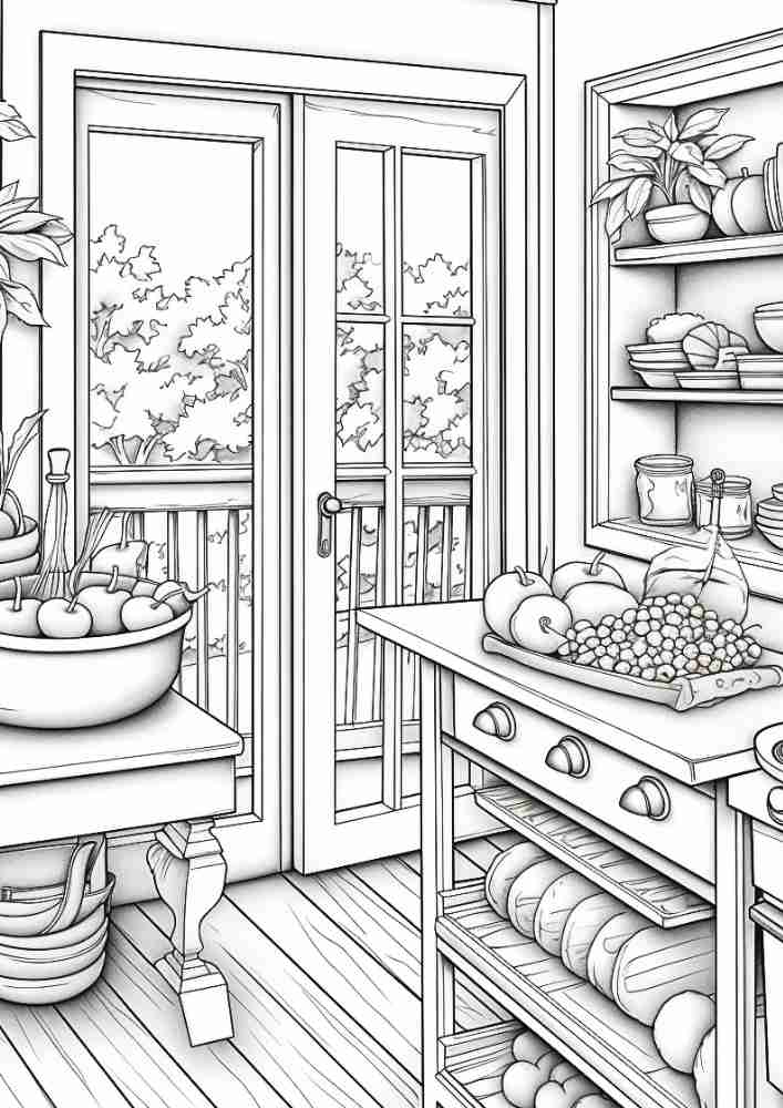 50 Free Fall Interiors Adult Coloring Pages (Printable PDF Digital Download) 47 Fall Coloring Pages For Adults 5