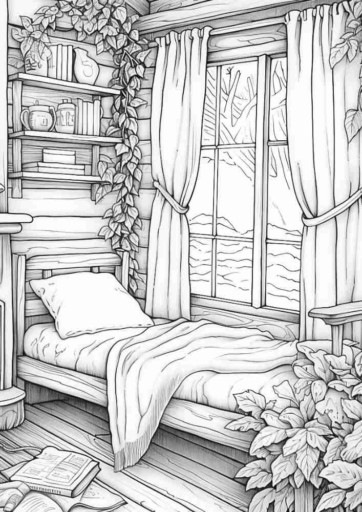 50 Free Fall Interiors Adult Coloring Pages (Printable PDF Digital Download) 44 Fall Coloring Pages For Adults 8