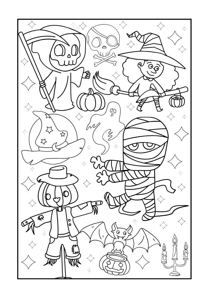 20 Free Halloween Coloring Pages For Adults: Spooky Fun for Grown-Ups ...