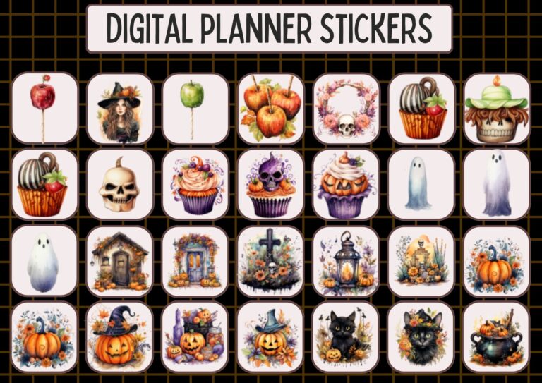 50 Free Halloween Digital Stickers – For the Spooky Season