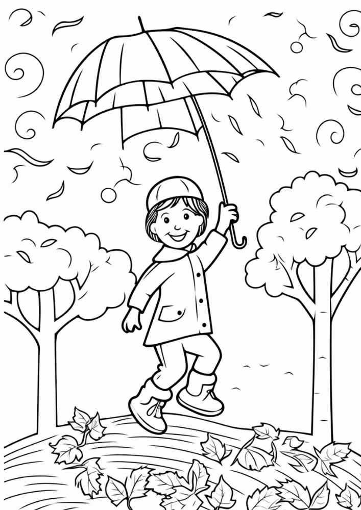 50 Fall Coloring Pages For Kids: Creative Autumn Activity - Crafty Cici Joy