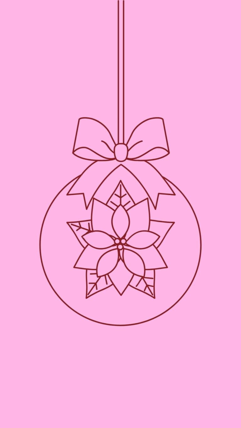 Merry and Bright: Pink Christmas Phone Wallpapers
