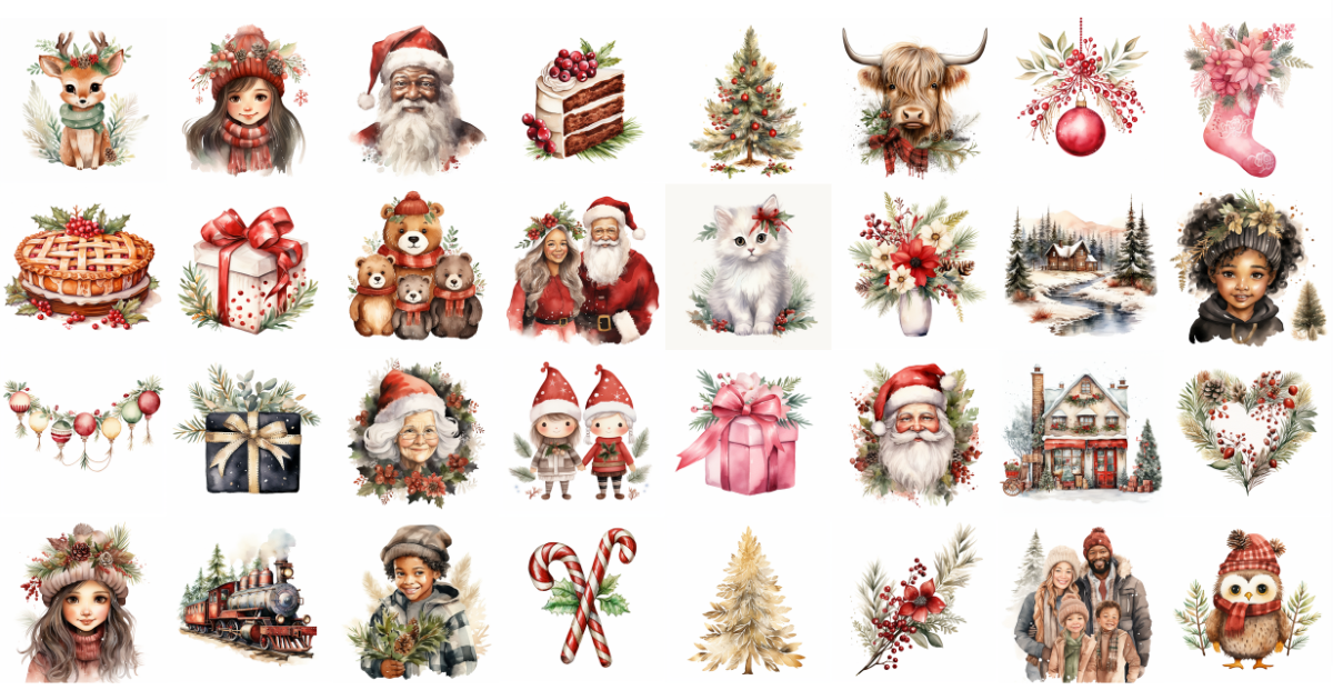 Free Christmas Clip Art Digital Download