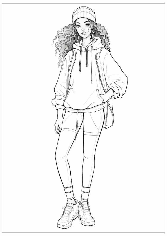 Black Woman Coloring Page 10