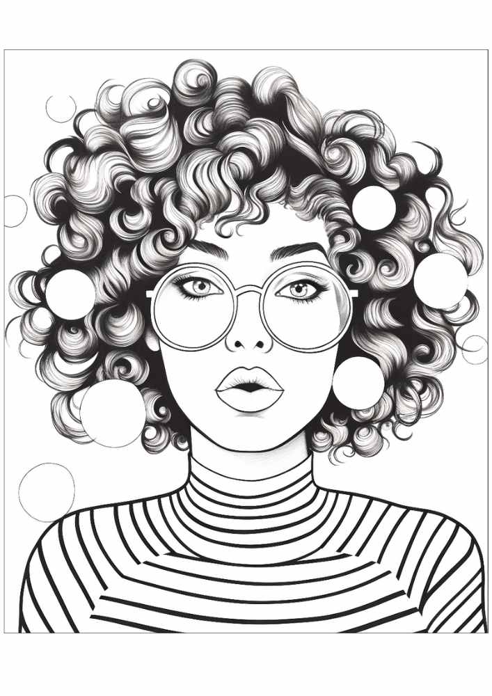 Black Woman Coloring Page 25