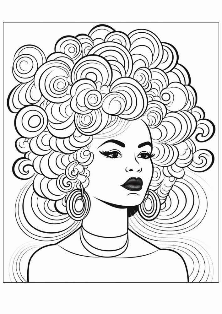 Black Woman Coloring Page 28