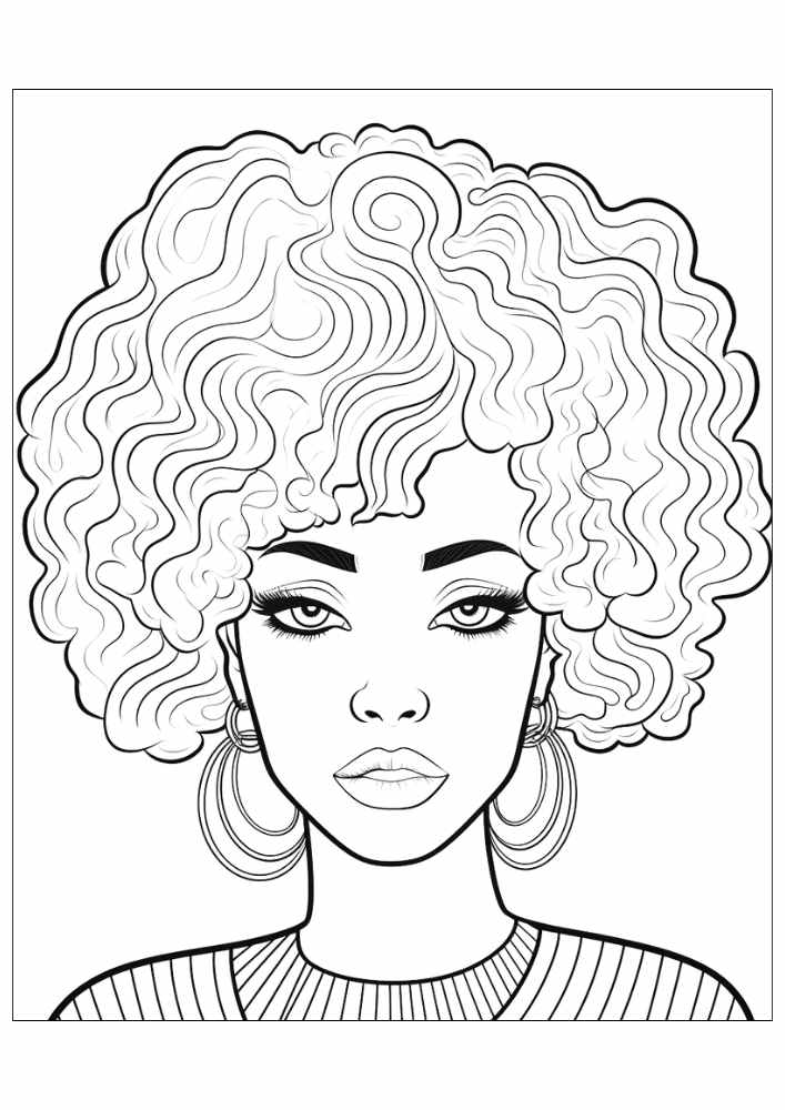 Black Woman Coloring Page 29