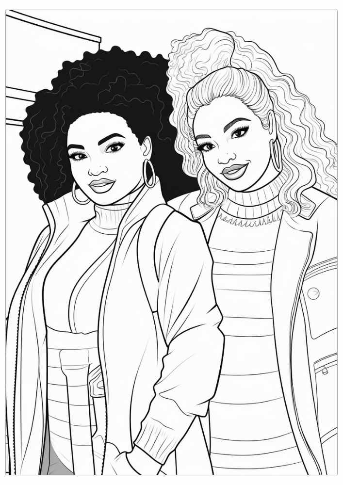 Black Woman Coloring Page 31