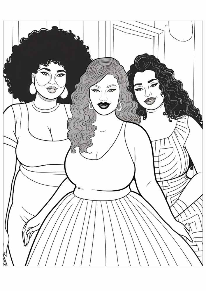 Black Woman Coloring Page 33