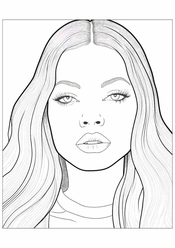Black Woman Coloring Page 35