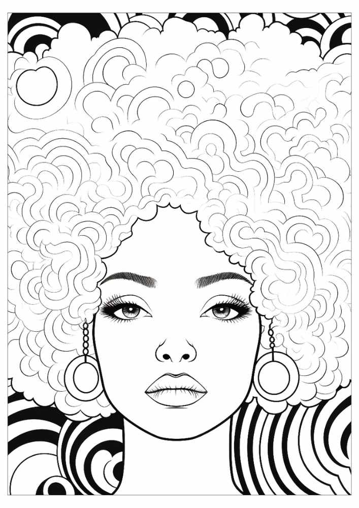 Black Woman Coloring Page 39