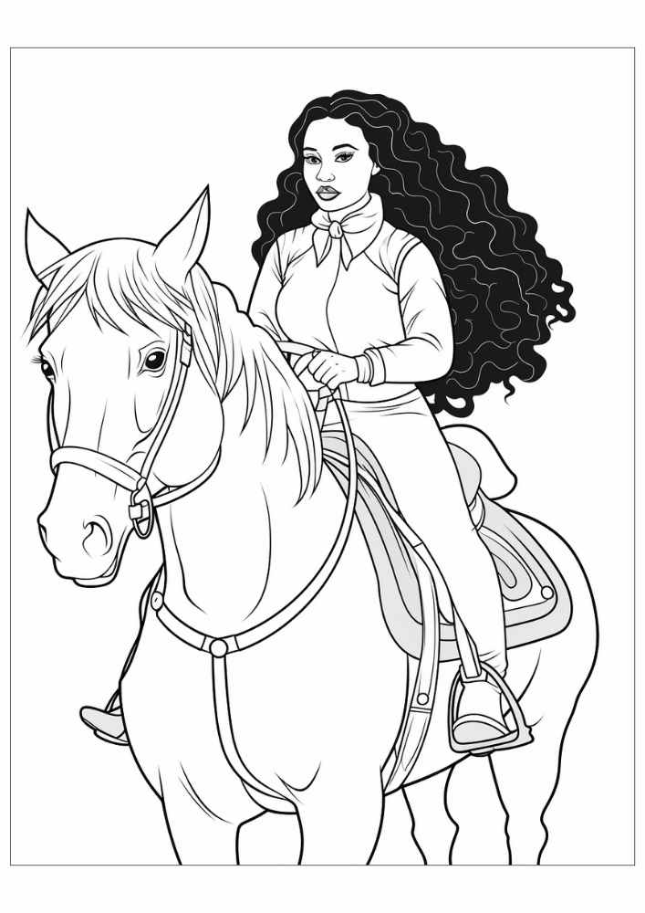 Black Woman Coloring Page 46
