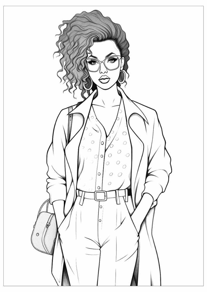 Black Woman Coloring Page 5