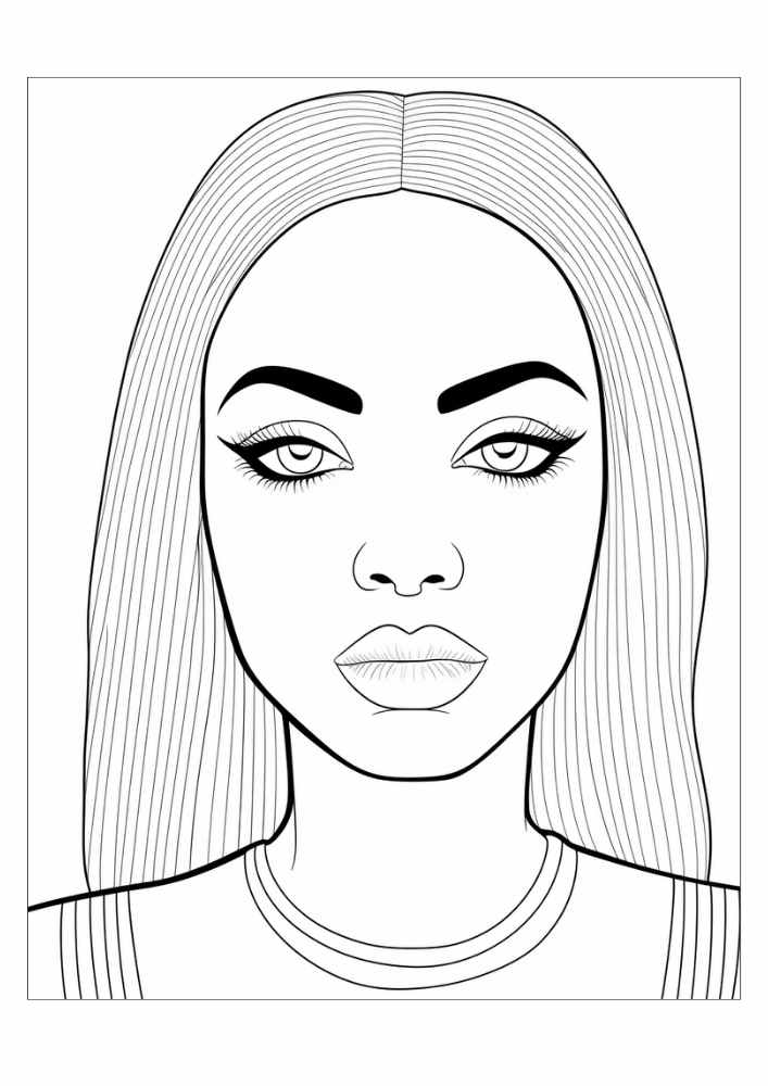 Black Woman Coloring Page 52