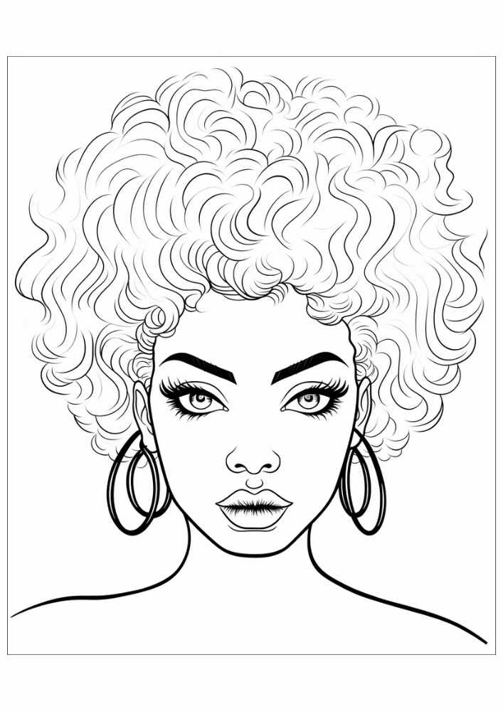 Black Woman Coloring Page 54