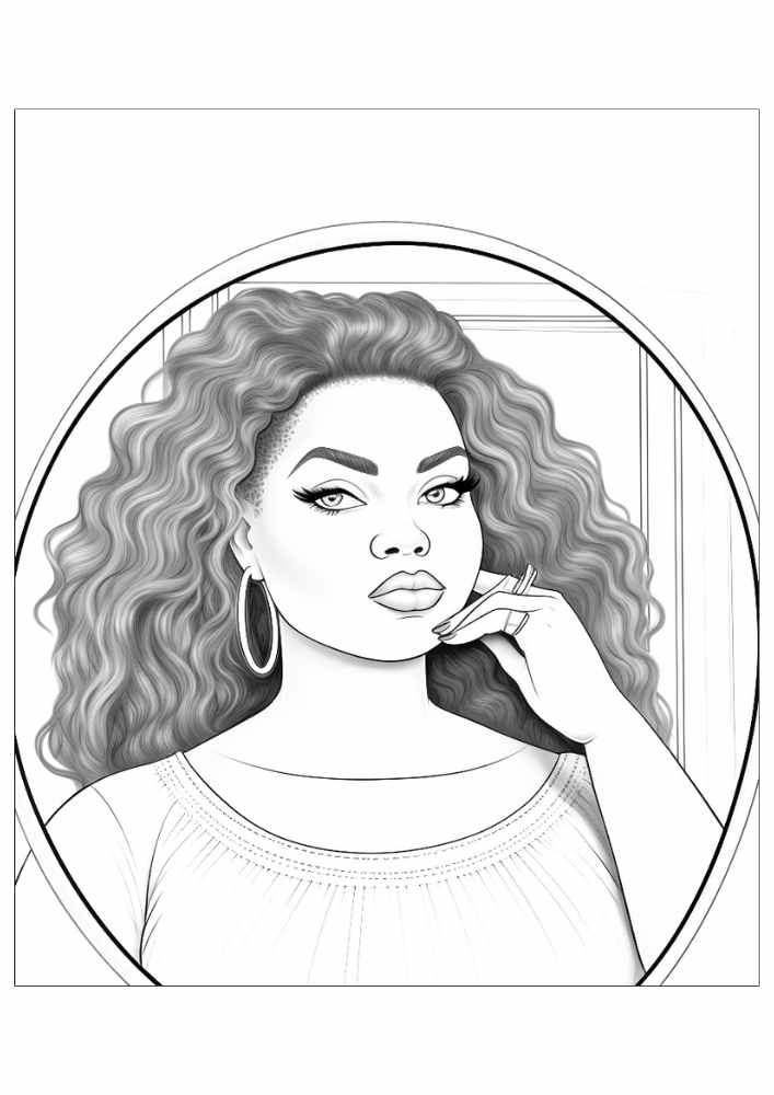 Black Woman Coloring Page 56
