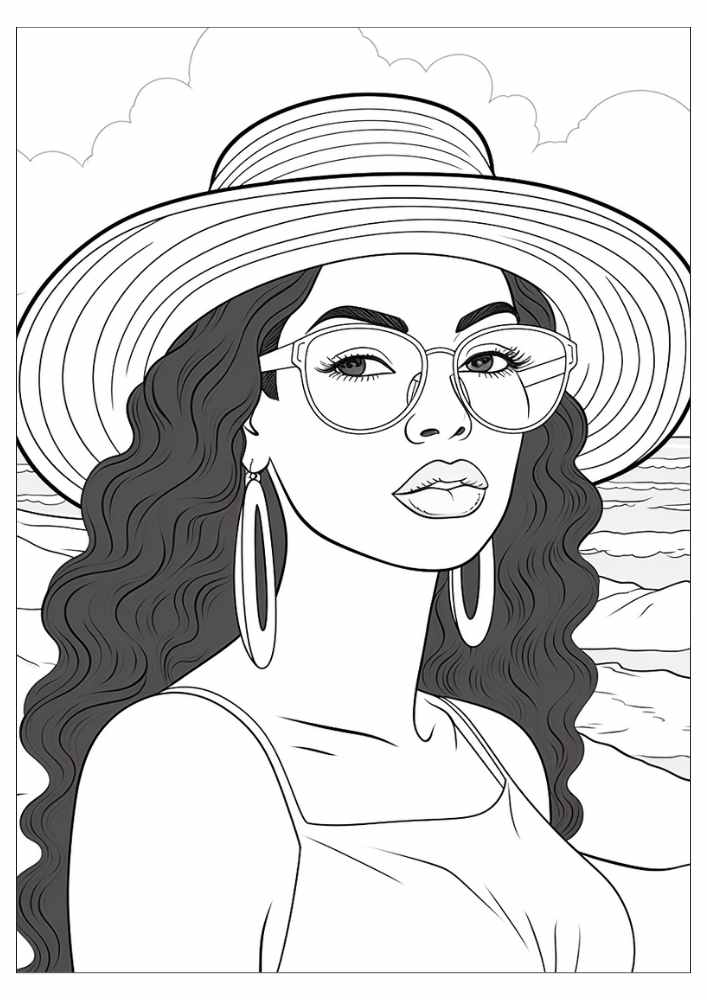 Free Black Woman Coloring Pages For Adults