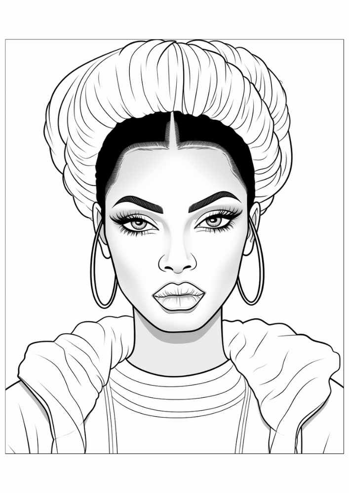 Black Woman Coloring Page 65