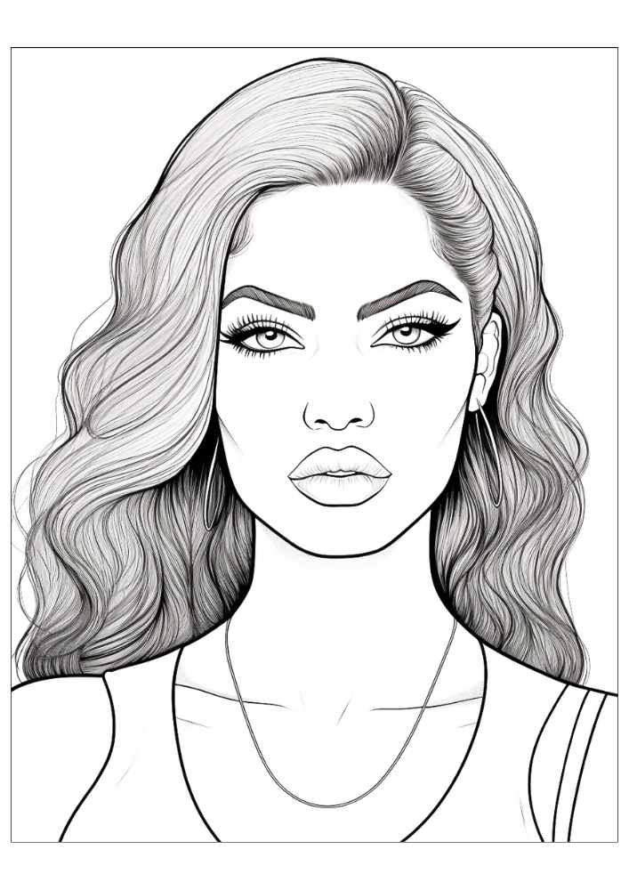Black Woman Coloring Page 66