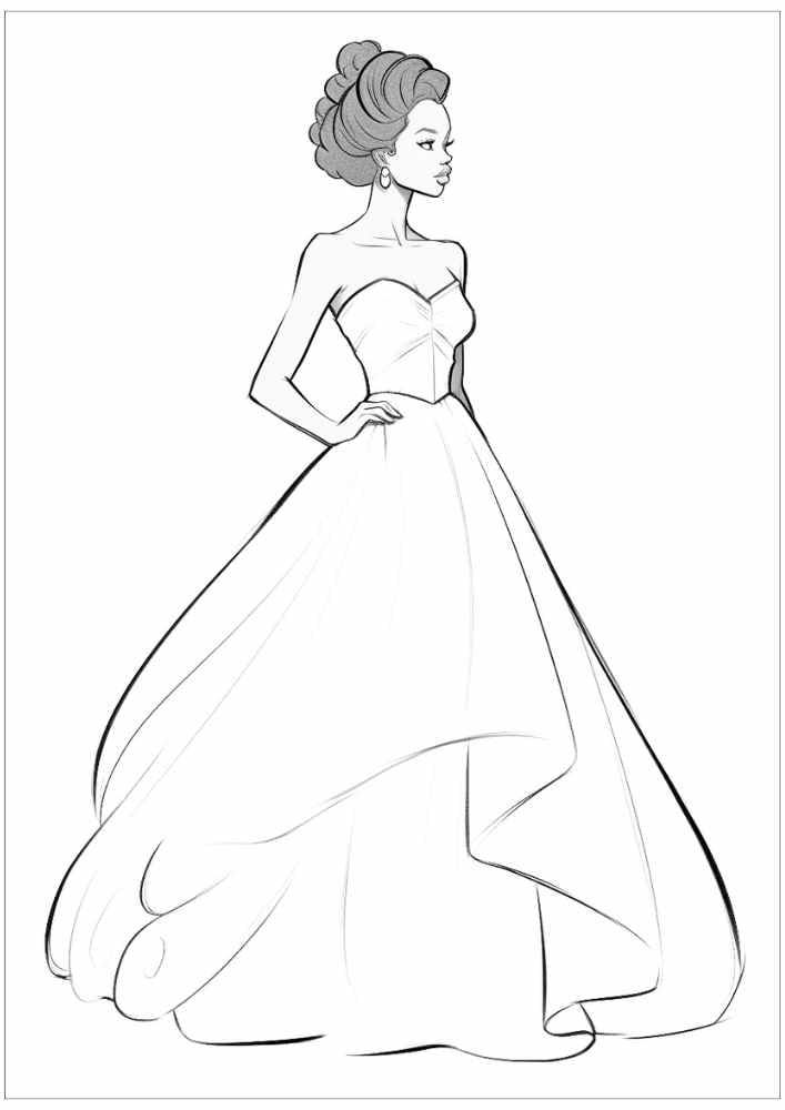 Black Woman Coloring Page 8