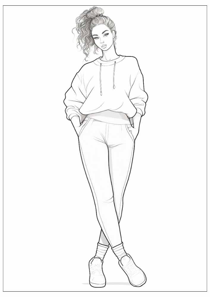 Black Woman Coloring Page 9