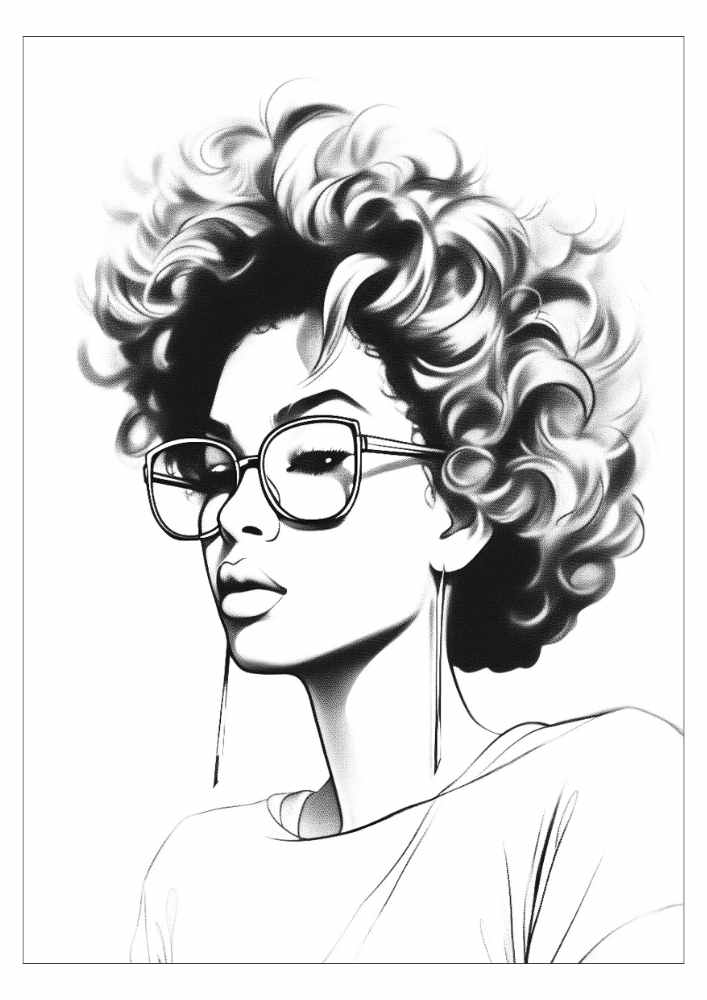 Black Woman Coloring Page