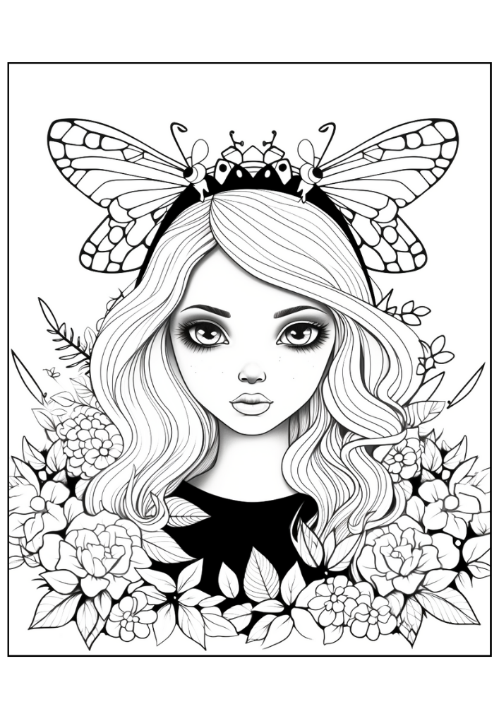 Fairy Coloring Page 12