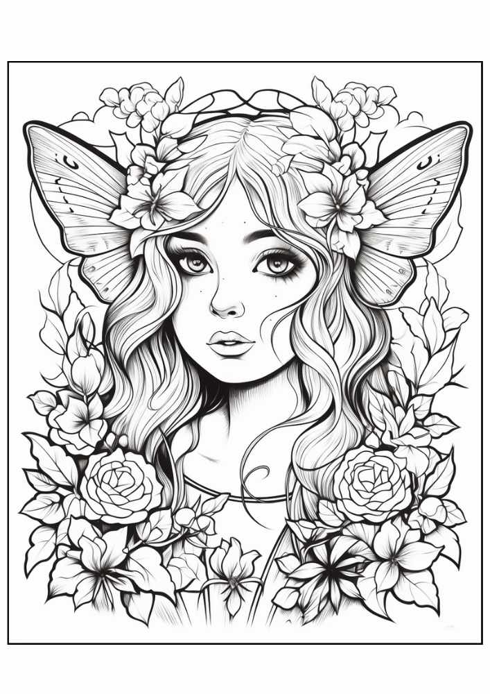 Fairy Coloring Page 2