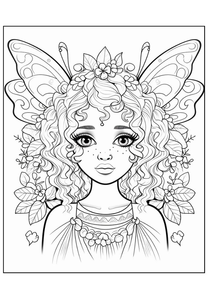 Fairy Coloring Page 2