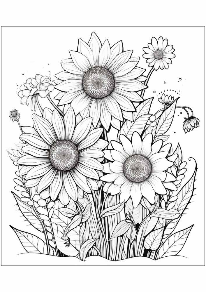 Free Flower Coloring Pages for Adults