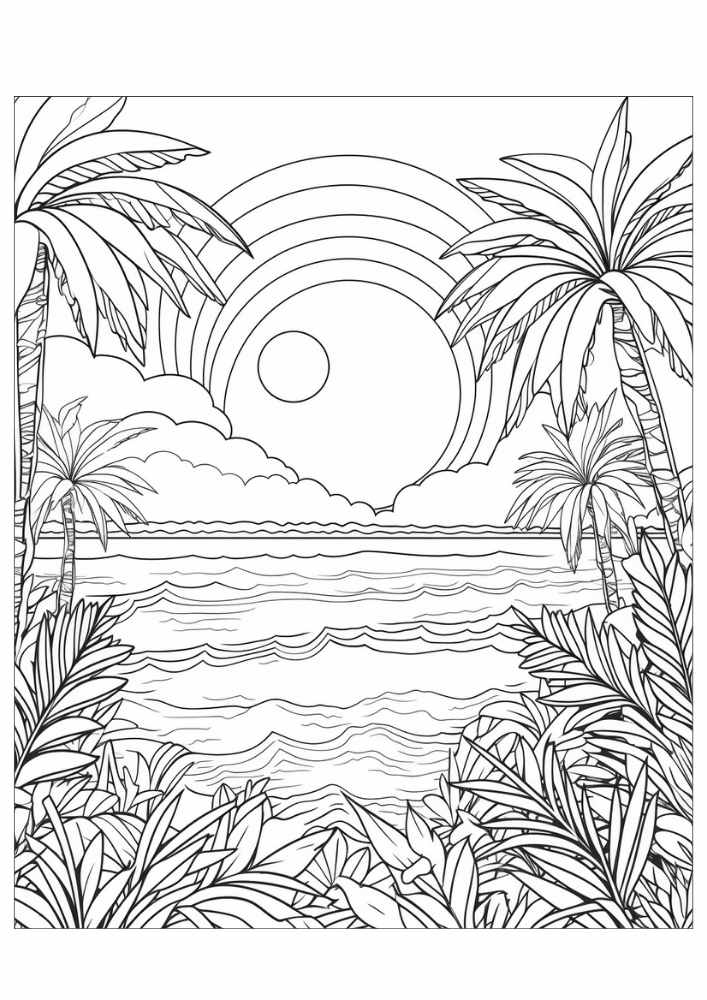 Summer Coloring Pages For Adults: Free PDF Printables - Crafty Cici Joy