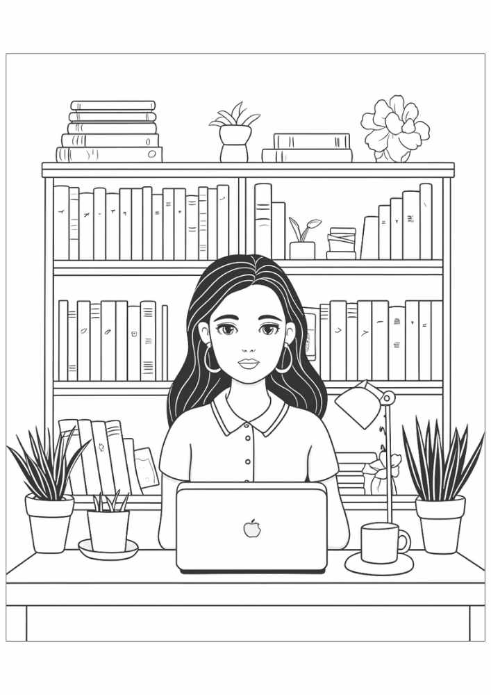 Woman Coloring Pages 16