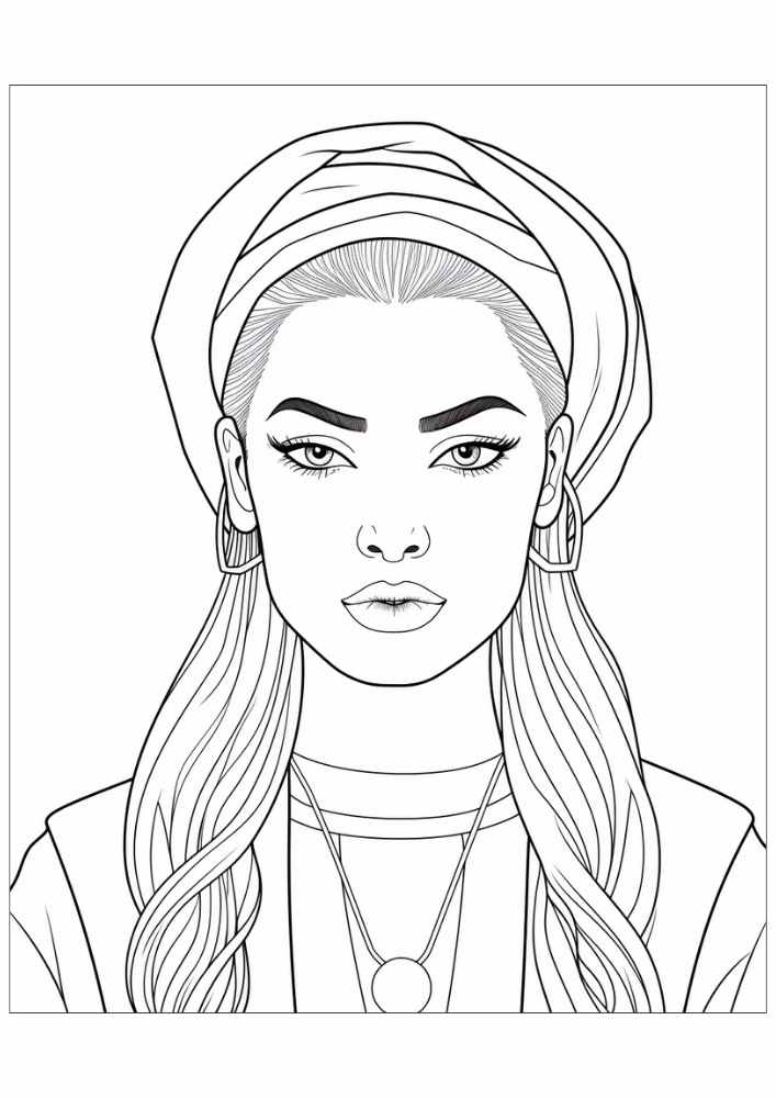 Woman Coloring Pages 9