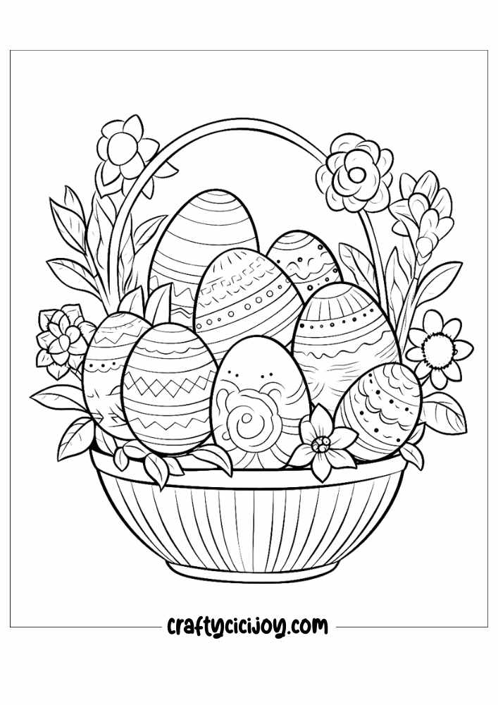 30 Easter Coloring Pages For Adults (100% Free PDF Printable) - Crafty