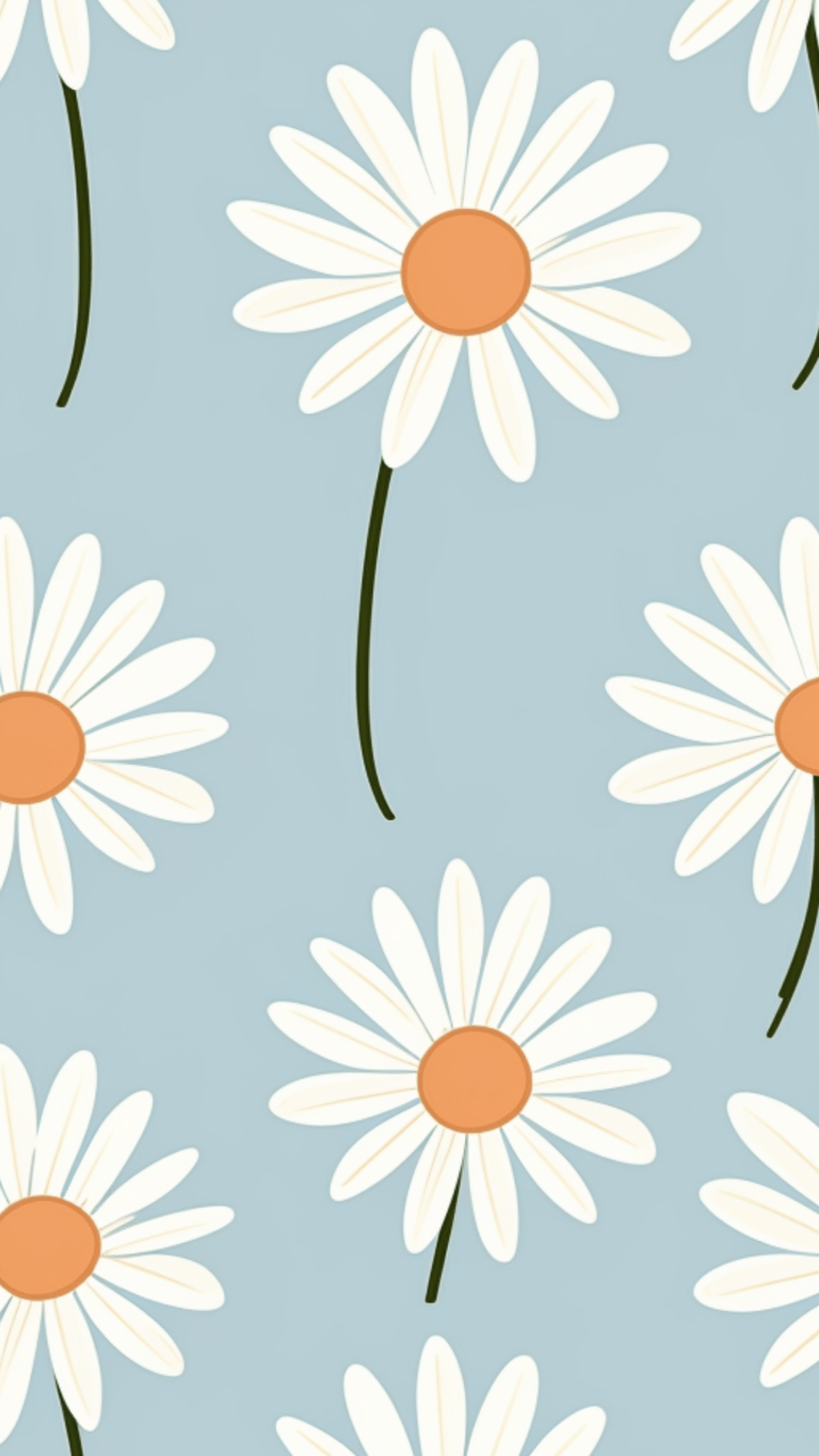 Aesthetic Flower Pattern Phone Wallpaper - Crafty Cici Joy