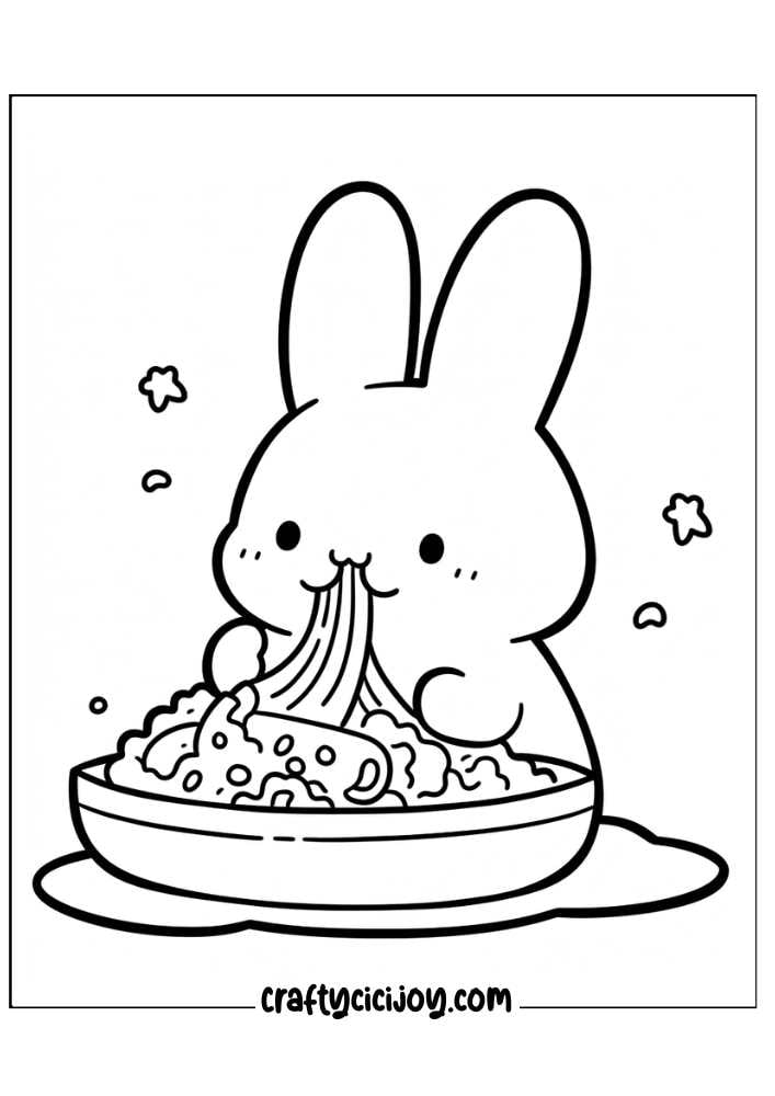 Free Cute Bunny Coloring Pages For Adults and Children: PDF Printables ...