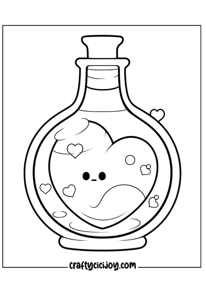 Cute Valentine's Coloring Pages (100% Free PDF Printable) - Crafty Cici Joy