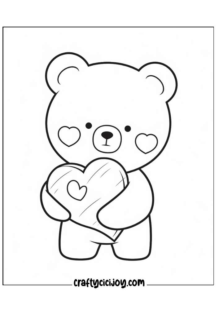 30 Free Printable Cute Valentine’s Coloring Pages