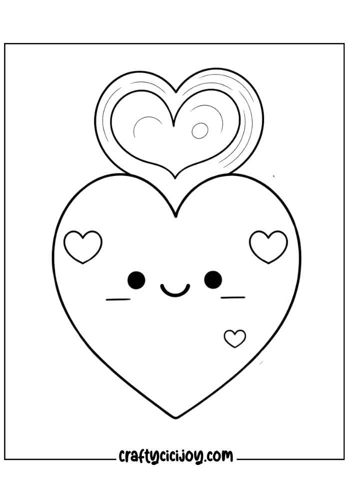 Cute Valentine's Coloring Pages (100% Free PDF Printable) - Crafty Cici Joy