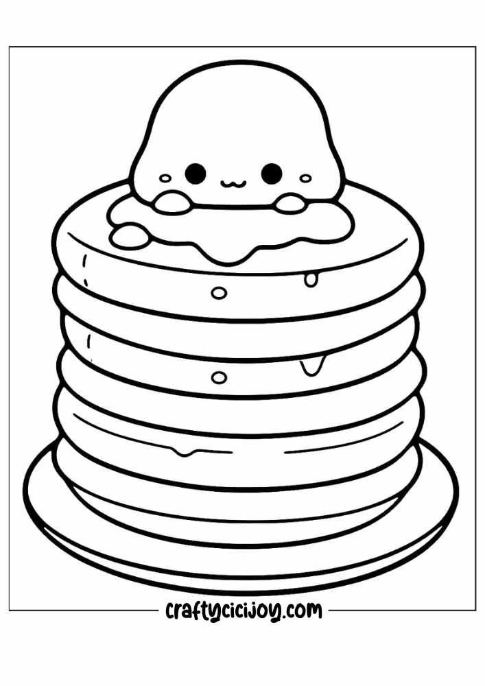 pancake coloring page 12